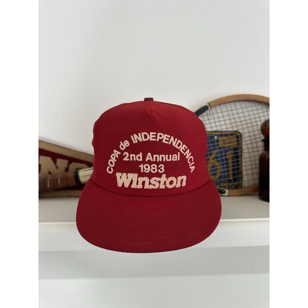 Vintage 1983 Winston Cigarettes Copa De Independencia Trucker Snapback Hat